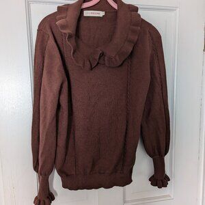 MIST Japanese Style Sweater, chocolate brown, size M